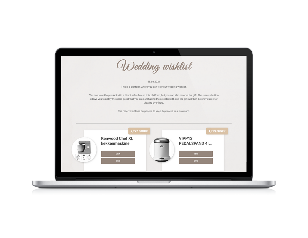 Wedding wishlist