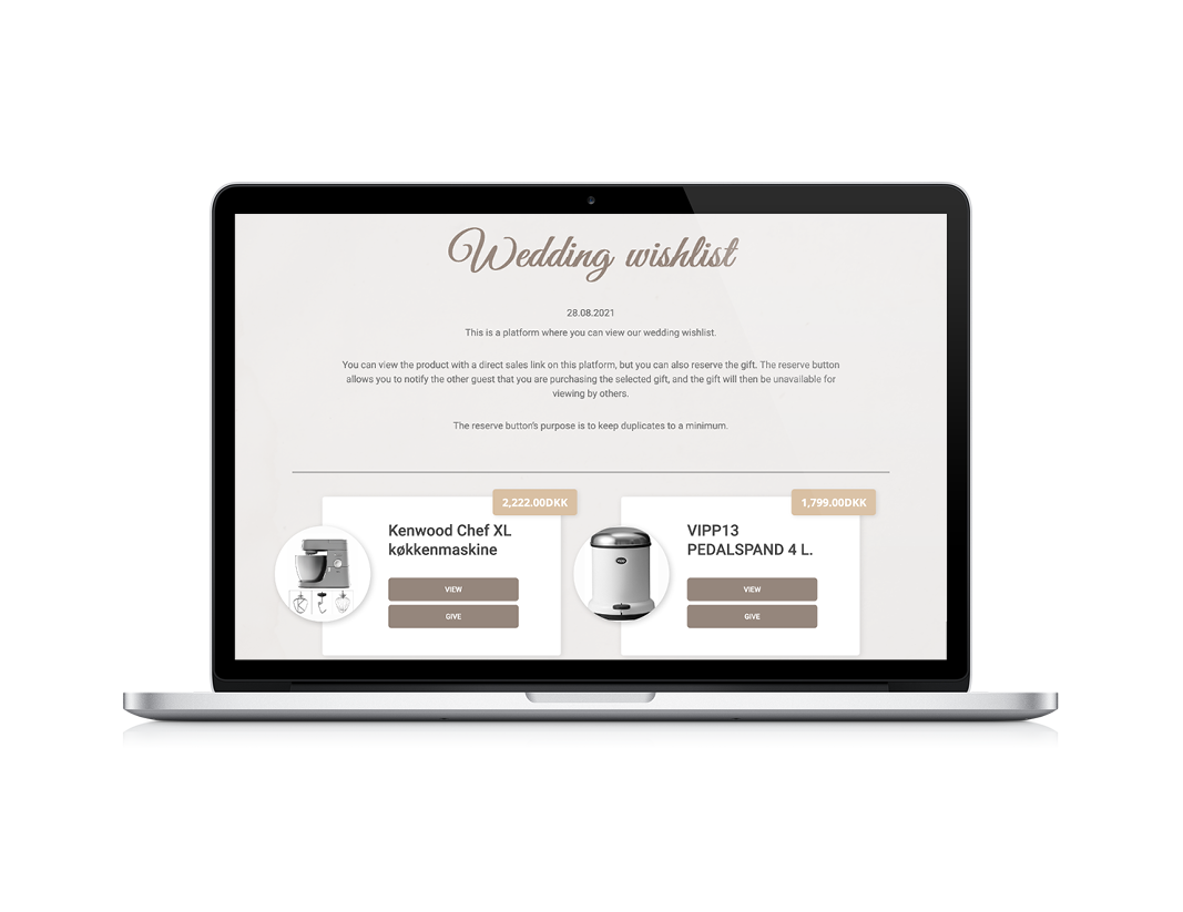 Wedding wishlist