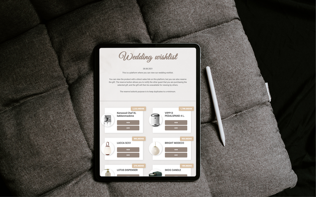 Wedding wishlist